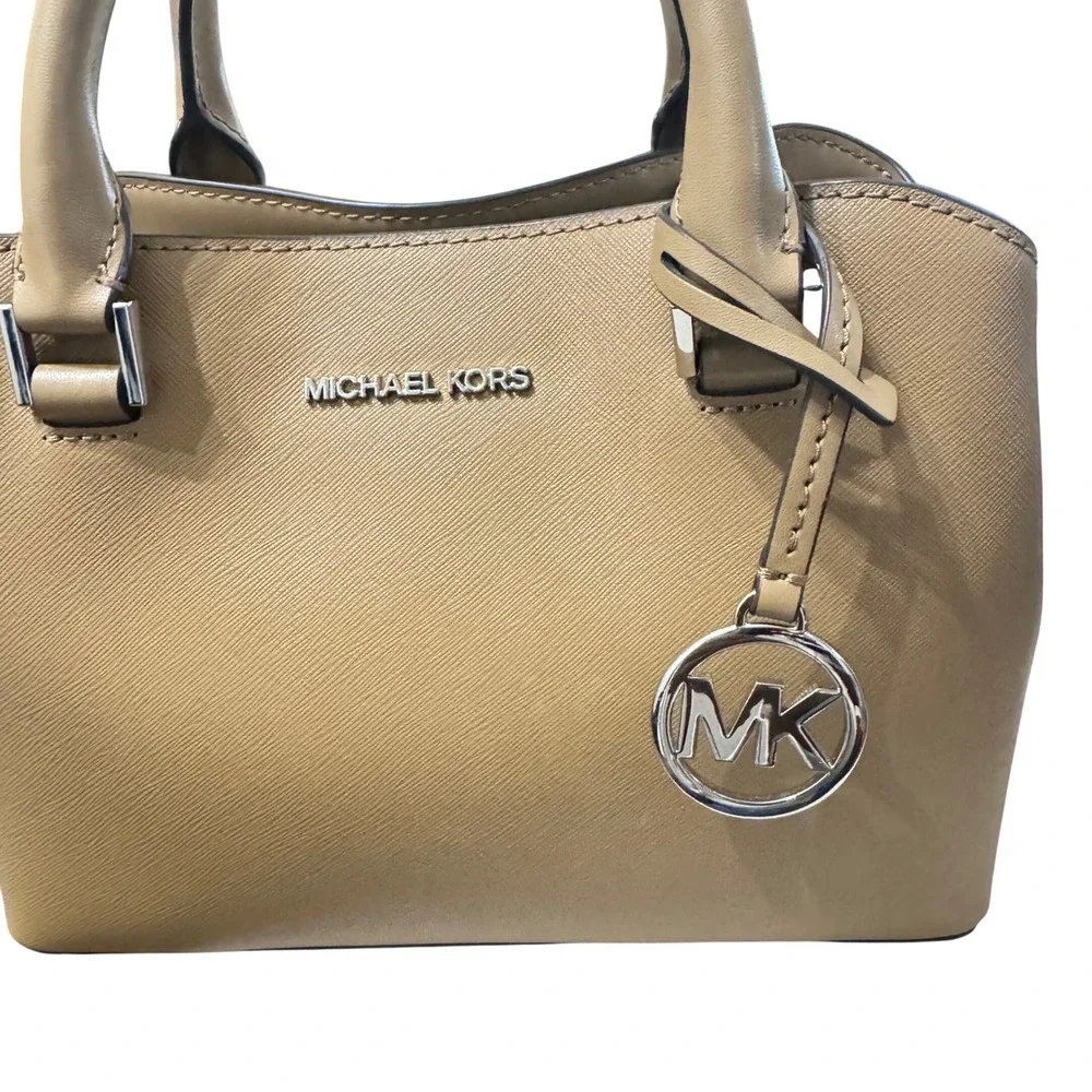 Michael Kors Small Camille Dark‎ Khaki saffiano Leather Satchel Handbag